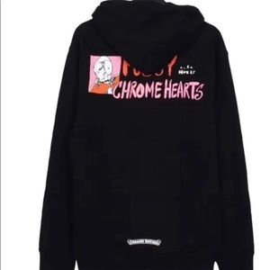 CHROME HEARTS MATTY BOY PUSSY HORSESHOE PULLOVER HOODIE . Size Small